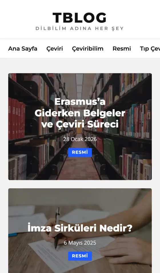 Yeni TBLOG telefonda